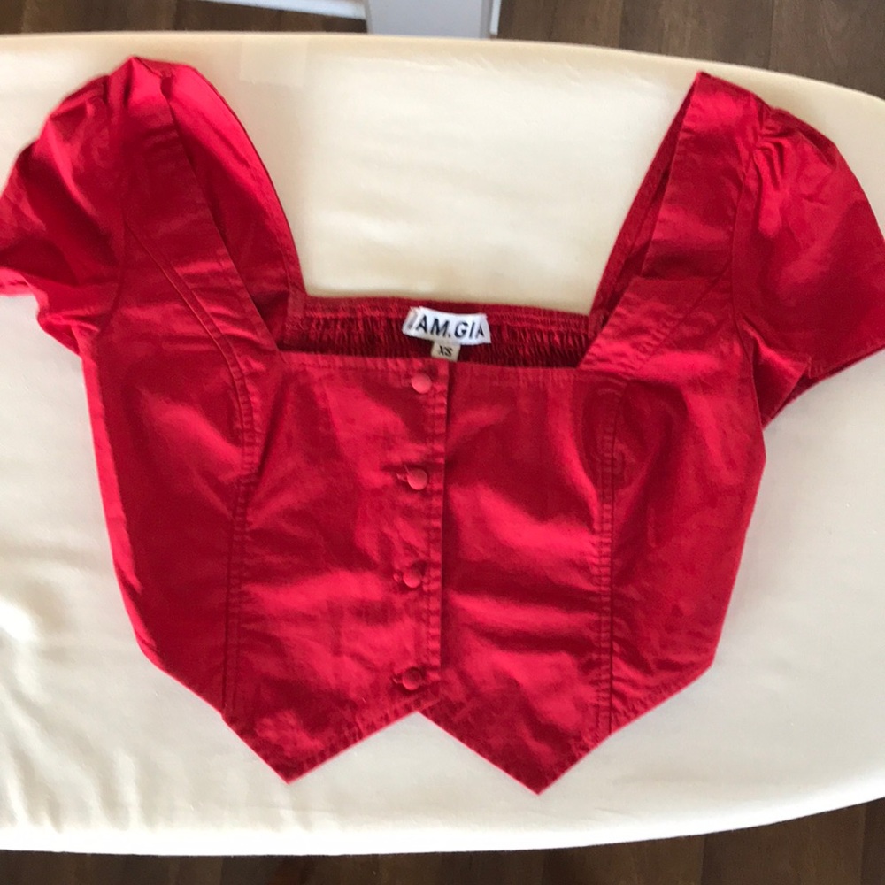 I.AM.GIA Red Crop Top XS
